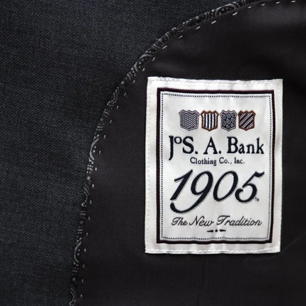 Jos A Bank 1905 Men's Jacket Blazer Sportcoat Dark Grey Size‎ 40S D060369